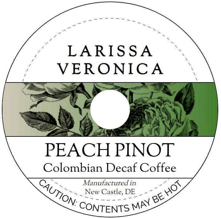 Peach Pinot Colombian Decaf Coffee <BR>(Single Serve K-Cup Pods)