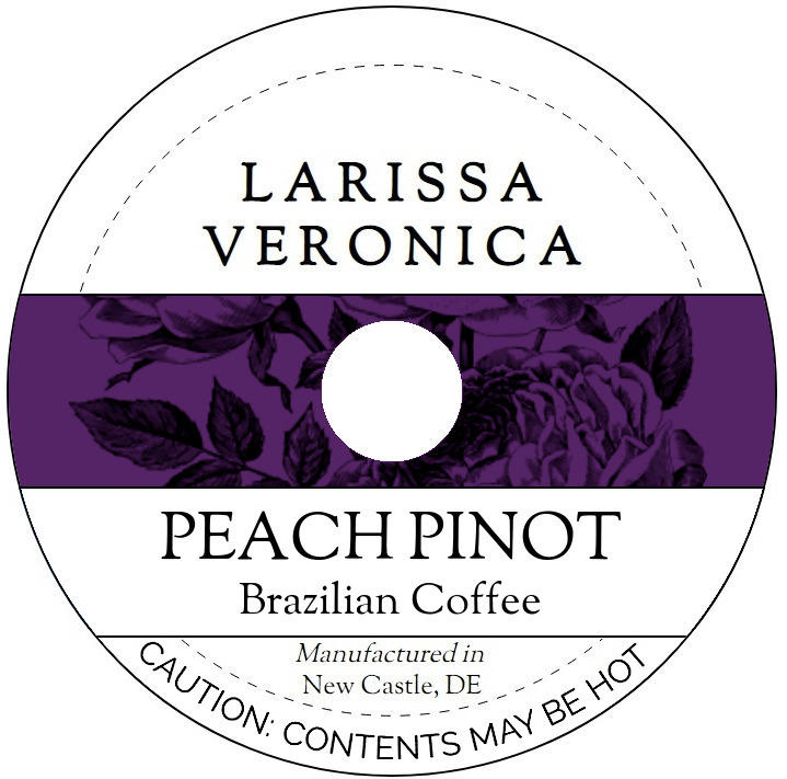 Peach Pinot Brazilian Coffee <BR>(Single Serve K-Cup Pods)