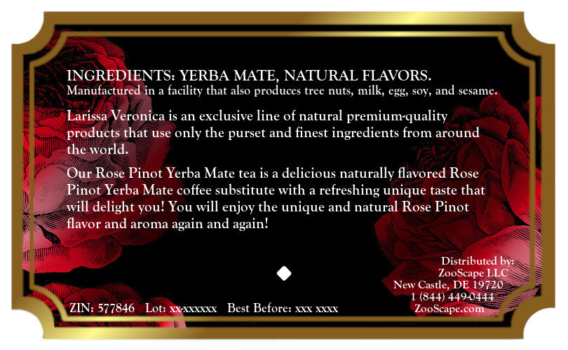 Rose Pinot Yerba Mate Tea <BR>(Single Serve K-Cup Pods)