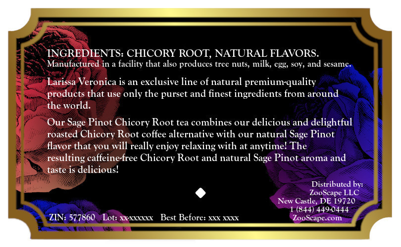 Sage Pinot Chicory Root Tea <BR>(Single Serve K-Cup Pods)