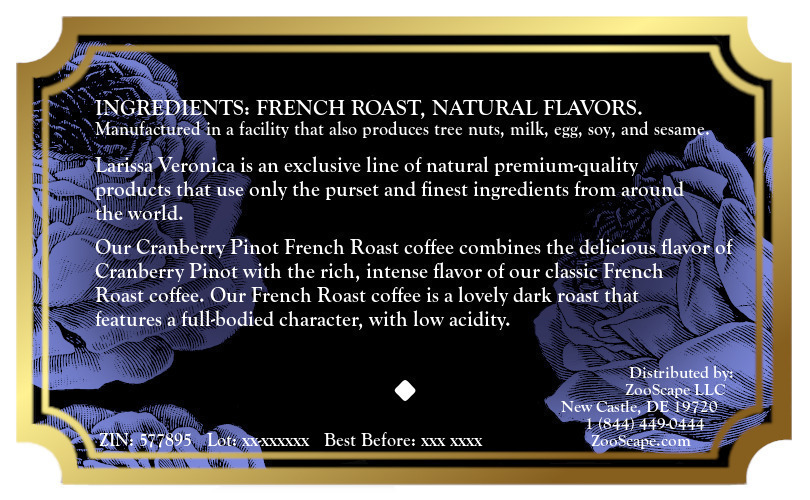 Cranberry Pinot French Roast Coffee <BR>(Single Serve K-Cup Pods)