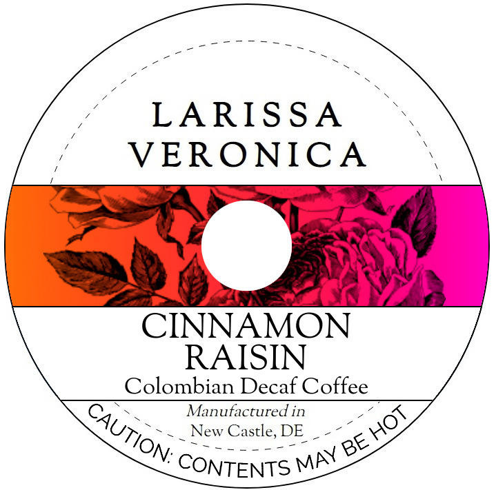 Cinnamon Raisin Colombian Decaf Coffee <BR>(Single Serve K-Cup Pods)