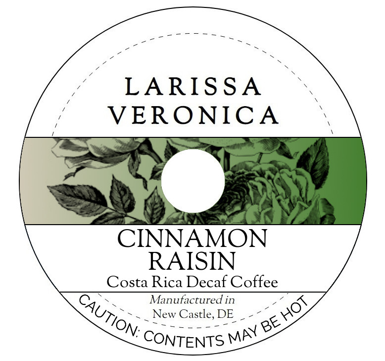 Cinnamon Raisin Costa Rica Decaf Coffee <BR>(Single Serve K-Cup Pods)