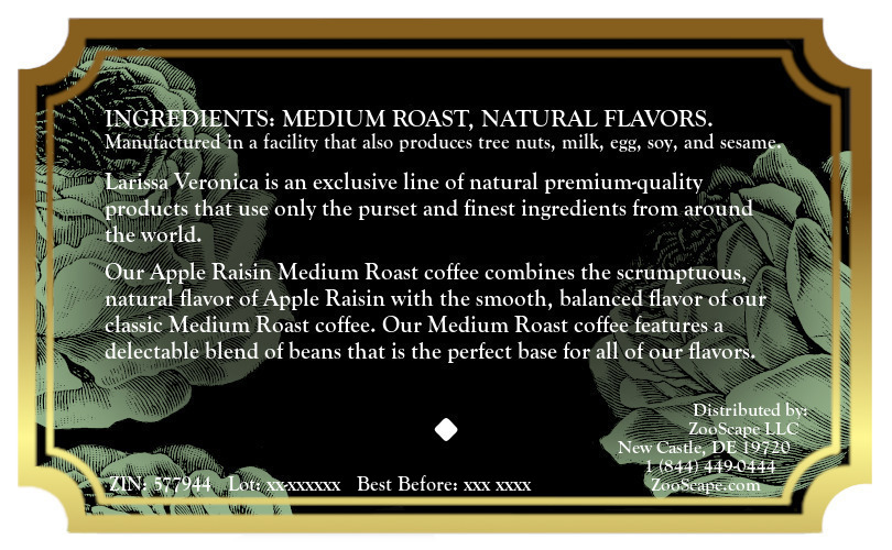 Apple Raisin Medium Roast Coffee <BR>(Single Serve K-Cup Pods)