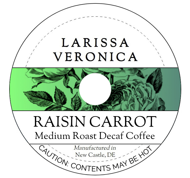 Raisin Carrot Medium Roast Decaf Coffee <BR>(Single Serve K-Cup Pods)