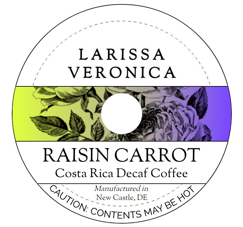 Raisin Carrot Costa Rica Decaf Coffee <BR>(Single Serve K-Cup Pods)