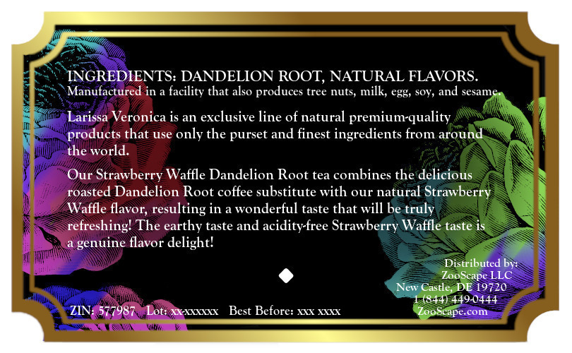 Strawberry Waffle Dandelion Root Tea <BR>(Single Serve K-Cup Pods)