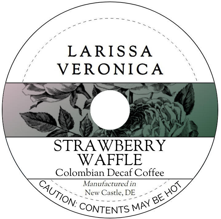 Strawberry Waffle Colombian Decaf Coffee <BR>(Single Serve K-Cup Pods)