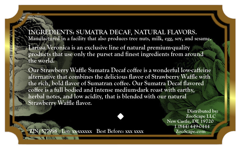 Strawberry Waffle Sumatra Decaf Coffee <BR>(Single Serve K-Cup Pods)