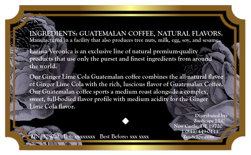 Ginger Lime Cola Guatemalan Coffee <BR>(Single Serve K-Cup Pods)