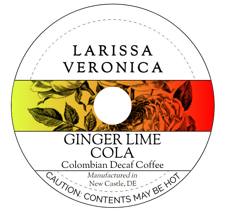 Ginger Lime Cola Colombian Decaf Coffee <BR>(Single Serve K-Cup Pods)