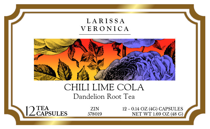 Chili Lime Cola Dandelion Root Tea <BR>(Single Serve K-Cup Pods) - Label
