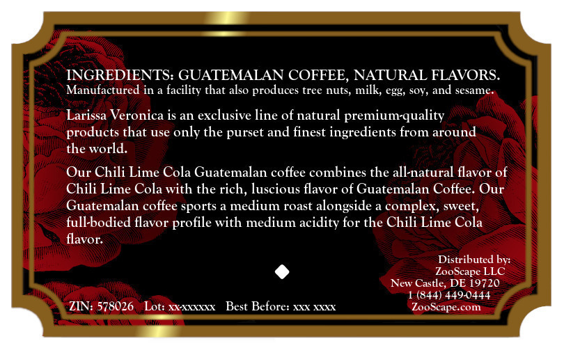 Chili Lime Cola Guatemalan Coffee <BR>(Single Serve K-Cup Pods)