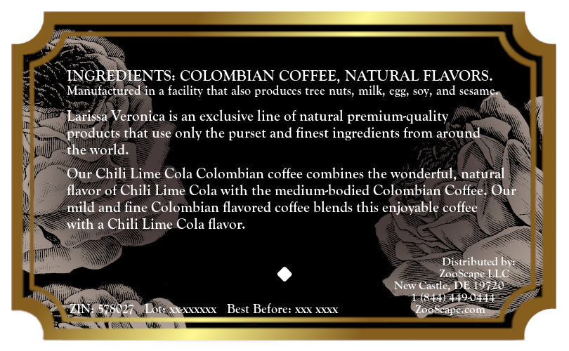 Chili Lime Cola Colombian Coffee <BR>(Single Serve K-Cup Pods)