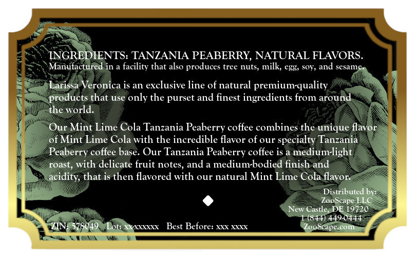 Mint Lime Cola Tanzania Peaberry Coffee <BR>(Single Serve K-Cup Pods)