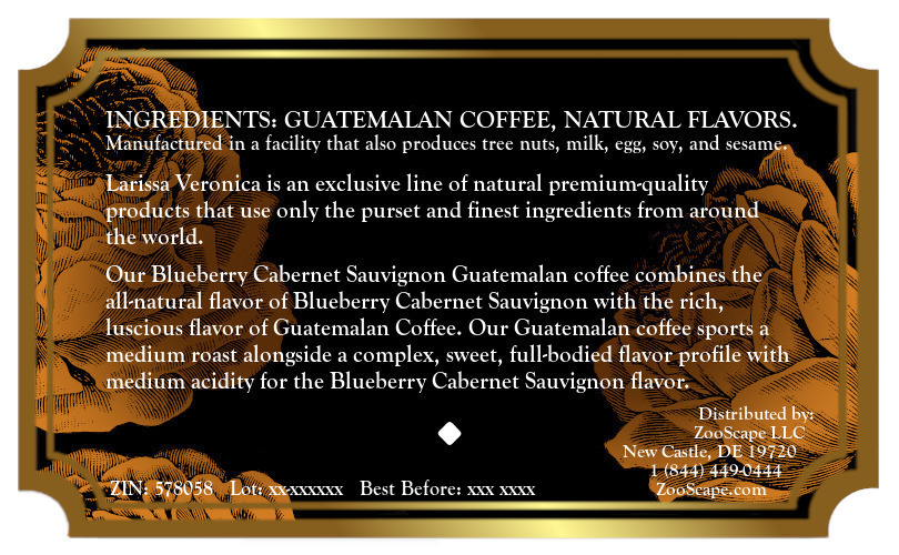 Blueberry Cabernet Sauvignon Guatemalan Coffee <BR>(Single Serve K-Cup Pods)