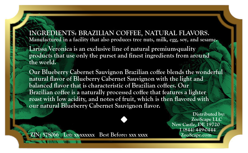 Blueberry Cabernet Sauvignon Brazilian Coffee <BR>(Single Serve K-Cup Pods)