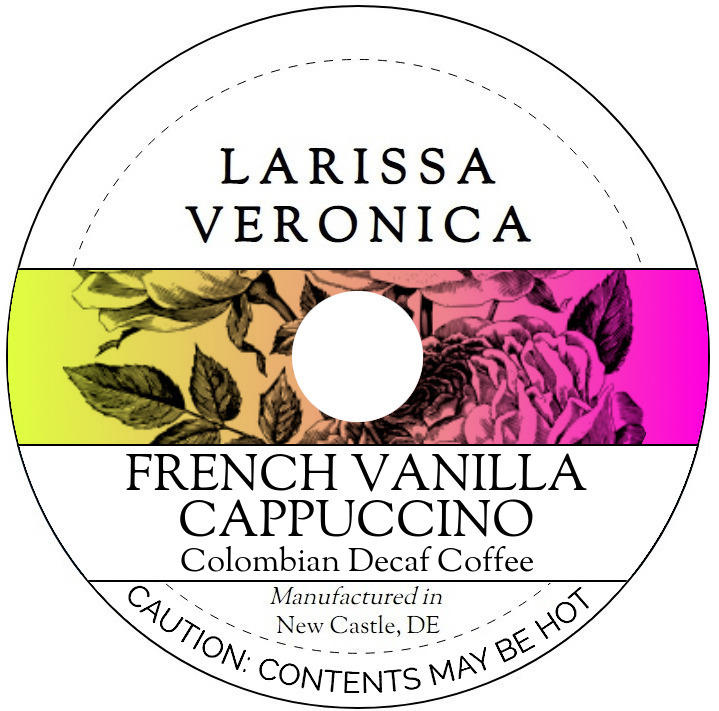 French Vanilla Cappuccino Colombian Decaf Coffee <BR>(Single Serve K-Cup Pods)