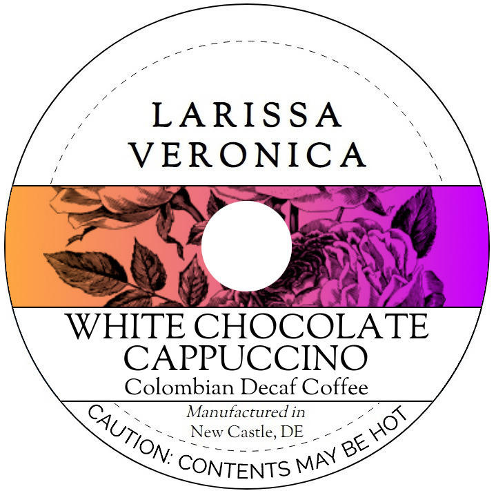 White Chocolate Cappuccino Colombian Decaf Coffee <BR>(Single Serve K-Cup Pods)