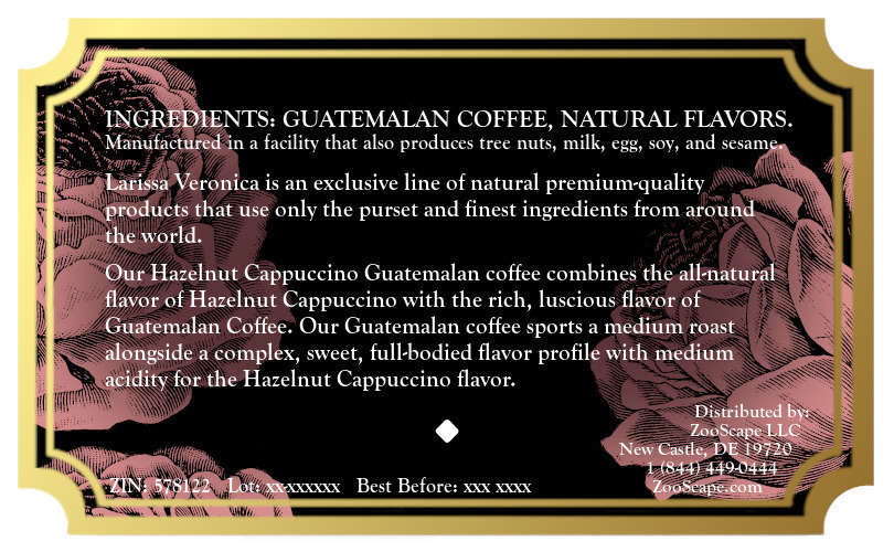 Hazelnut Cappuccino Guatemalan Coffee <BR>(Single Serve K-Cup Pods)