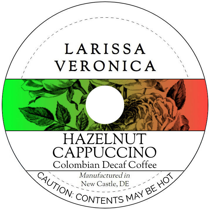 Hazelnut Cappuccino Colombian Decaf Coffee <BR>(Single Serve K-Cup Pods)