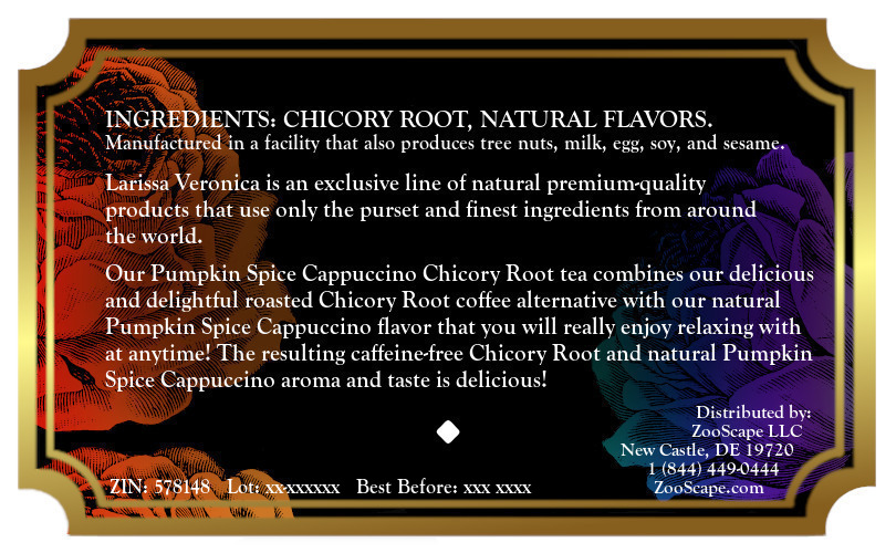 Pumpkin Spice Cappuccino Chicory Root Tea <BR>(Single Serve K-Cup Pods)