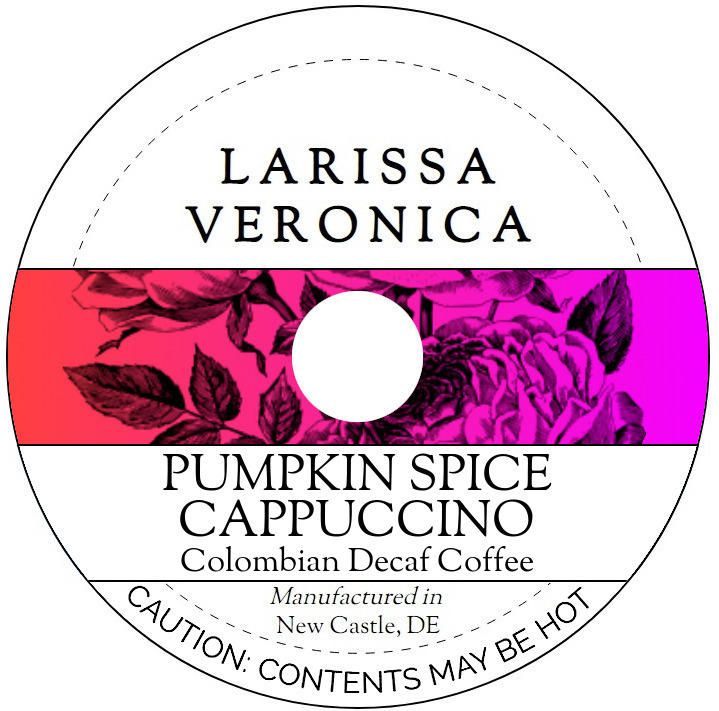 Pumpkin Spice Cappuccino Colombian Decaf Coffee <BR>(Single Serve K-Cup Pods)