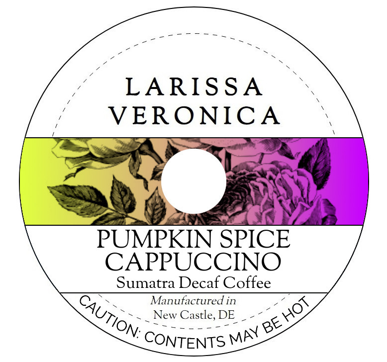 Pumpkin Spice Cappuccino Sumatra Decaf Coffee <BR>(Single Serve K-Cup Pods)