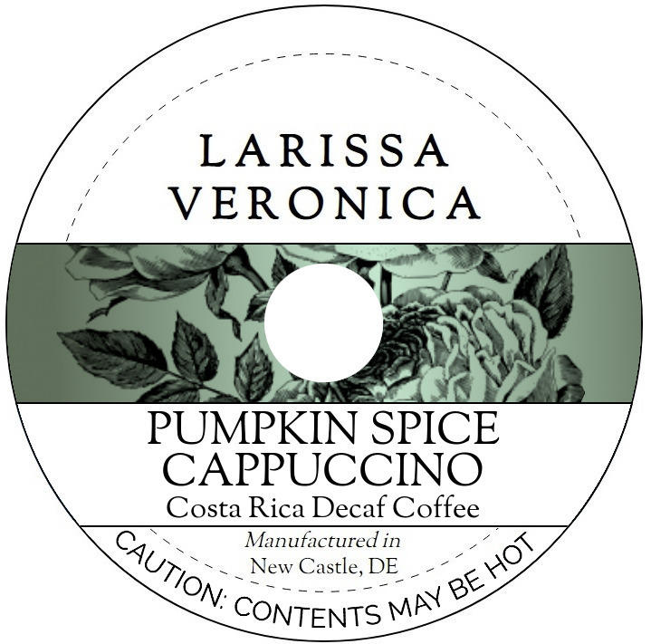 Pumpkin Spice Cappuccino Costa Rica Decaf Coffee <BR>(Single Serve K-Cup Pods)