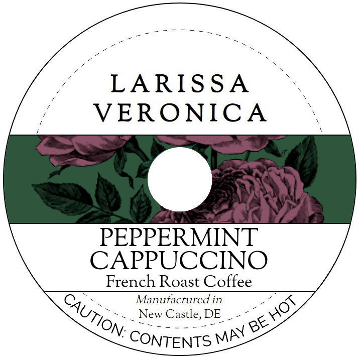 Peppermint Cappuccino French Roast Coffee <BR>(Single Serve K-Cup Pods)