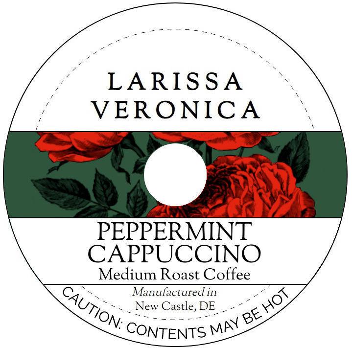Peppermint Cappuccino Medium Roast Coffee <BR>(Single Serve K-Cup Pods)