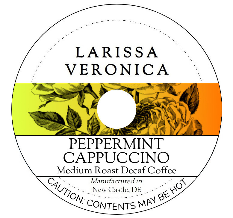 Peppermint Cappuccino Medium Roast Decaf Coffee <BR>(Single Serve K-Cup Pods)