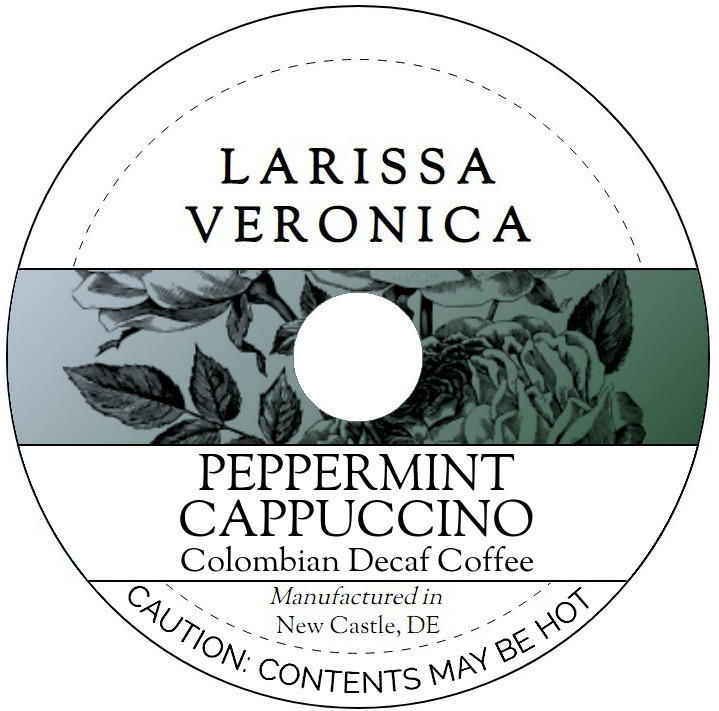 Peppermint Cappuccino Colombian Decaf Coffee <BR>(Single Serve K-Cup Pods)