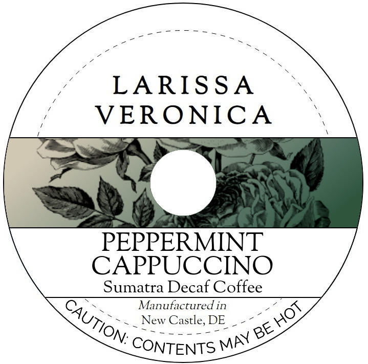 Peppermint Cappuccino Sumatra Decaf Coffee <BR>(Single Serve K-Cup Pods)