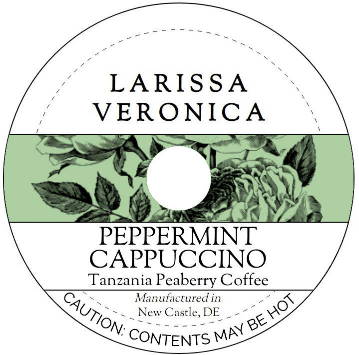 Peppermint Cappuccino Tanzania Peaberry Coffee <BR>(Single Serve K-Cup Pods)