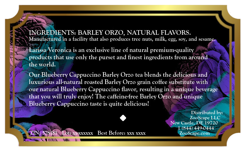 Blueberry Cappuccino Barley Orzo Tea <BR>(Single Serve K-Cup Pods)