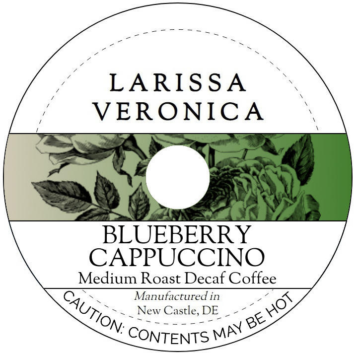 Blueberry Cappuccino Medium Roast Decaf Coffee <BR>(Single Serve K-Cup Pods)