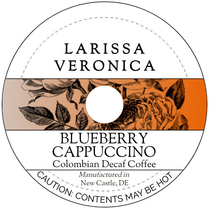 Blueberry Cappuccino Colombian Decaf Coffee <BR>(Single Serve K-Cup Pods)