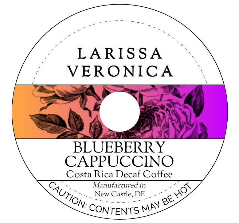 Blueberry Cappuccino Costa Rica Decaf Coffee <BR>(Single Serve K-Cup Pods)