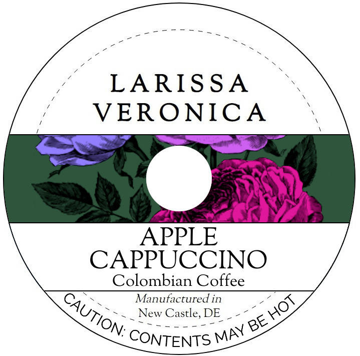 Apple Cappuccino Colombian Coffee <BR>(Single Serve K-Cup Pods)