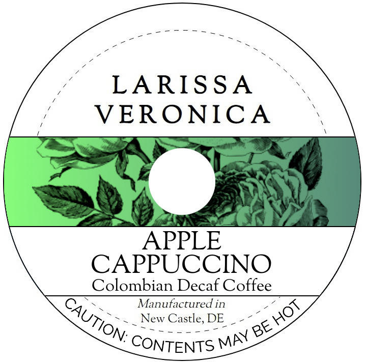 Apple Cappuccino Colombian Decaf Coffee <BR>(Single Serve K-Cup Pods)