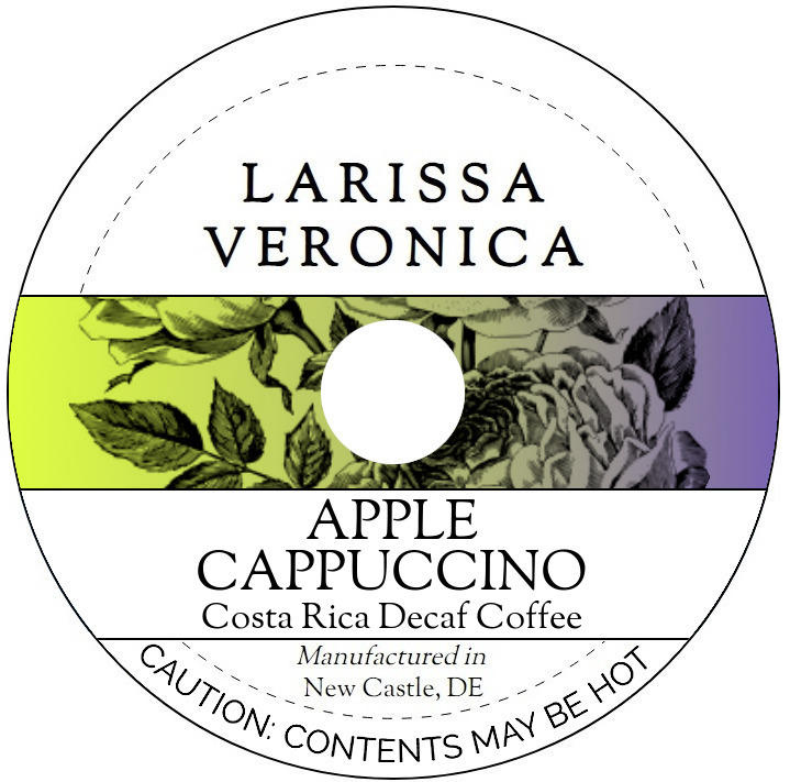 Apple Cappuccino Costa Rica Decaf Coffee <BR>(Single Serve K-Cup Pods)