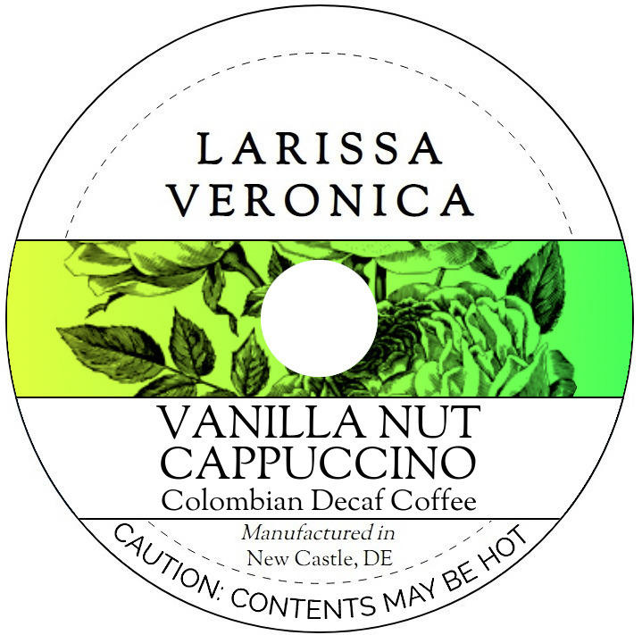 Vanilla Nut Cappuccino Colombian Decaf Coffee <BR>(Single Serve K-Cup Pods)