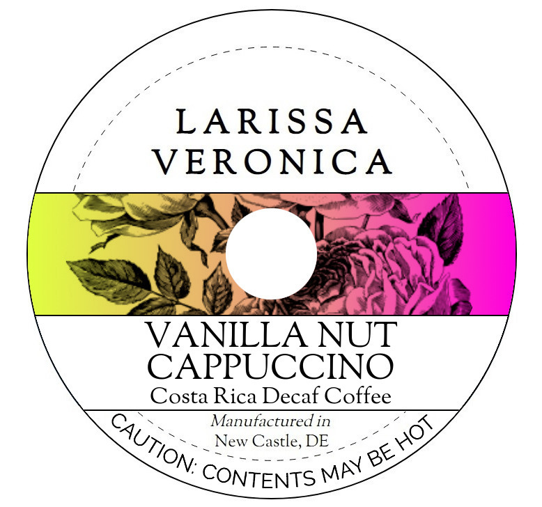 Vanilla Nut Cappuccino Costa Rica Decaf Coffee <BR>(Single Serve K-Cup Pods)
