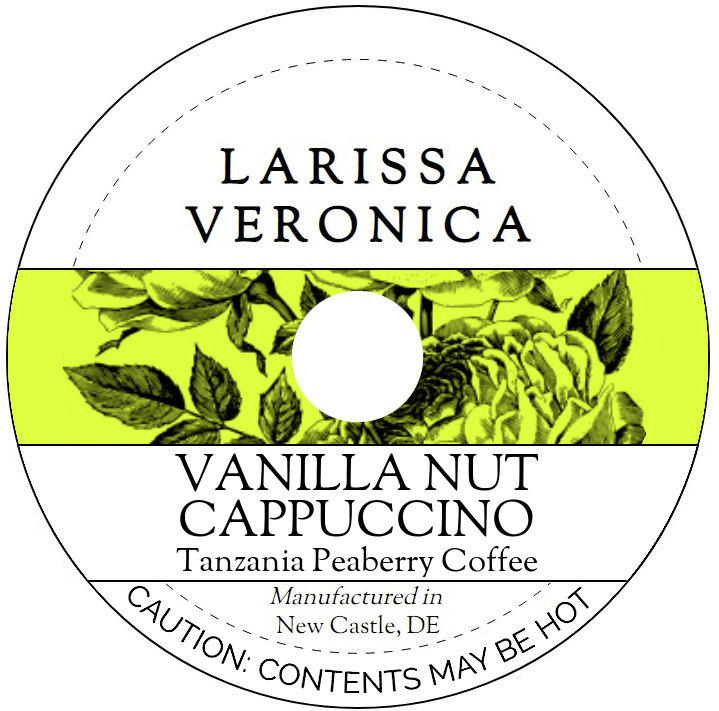 Vanilla Nut Cappuccino Tanzania Peaberry Coffee <BR>(Single Serve K-Cup Pods)