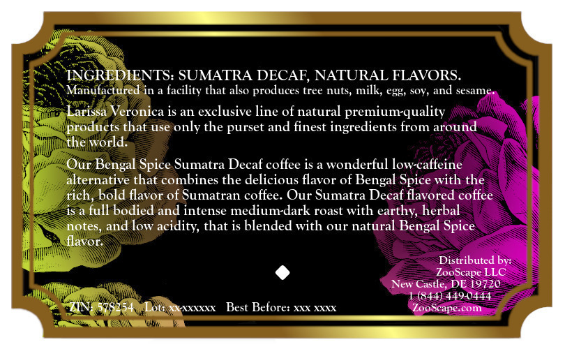 Bengal Spice Sumatra Decaf Coffee <BR>(Single Serve K-Cup Pods)