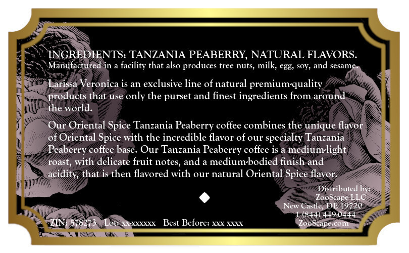 Oriental Spice Tanzania Peaberry Coffee <BR>(Single Serve K-Cup Pods)