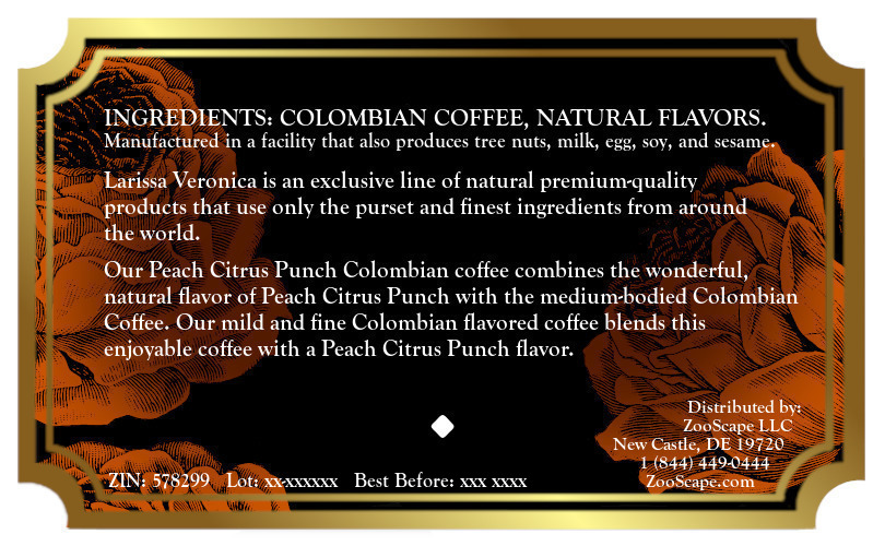Peach Citrus Punch Colombian Coffee <BR>(Single Serve K-Cup Pods)
