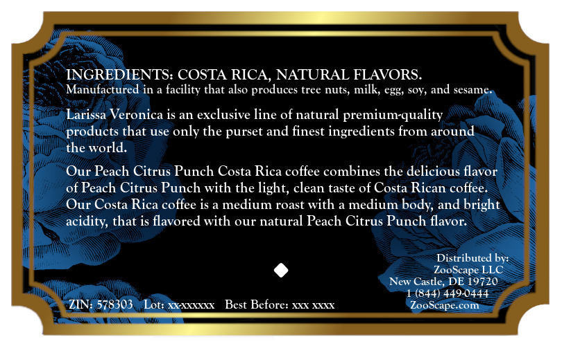 Peach Citrus Punch Costa Rica Coffee <BR>(Single Serve K-Cup Pods)