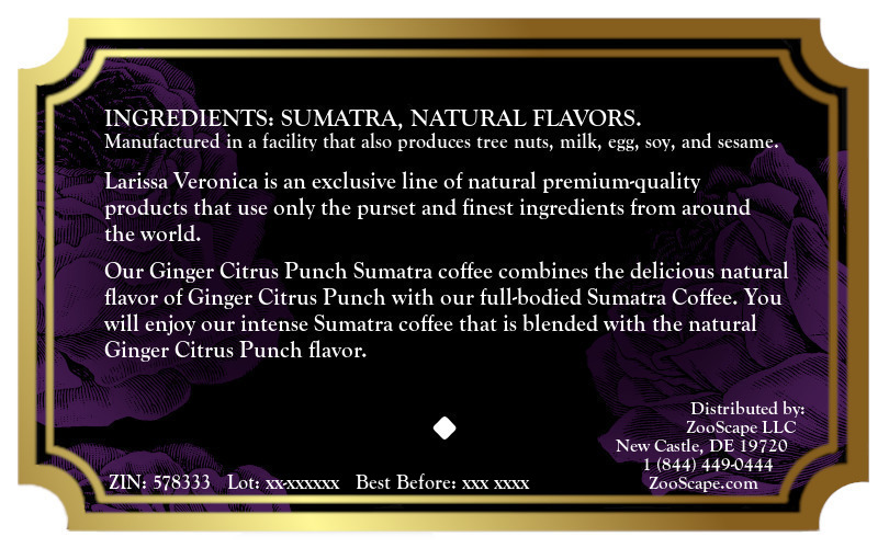 Ginger Citrus Punch Sumatra Coffee <BR>(Single Serve K-Cup Pods)